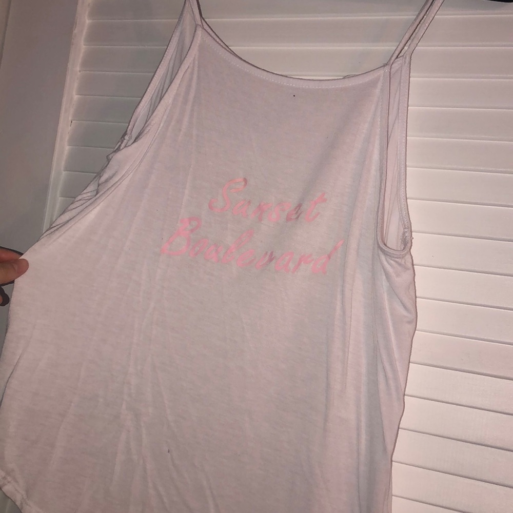 Sunset Boulevard White Tank